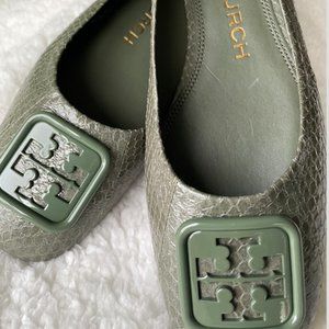 Tory Burch | Snakeskin Animal Print Ballet Flats